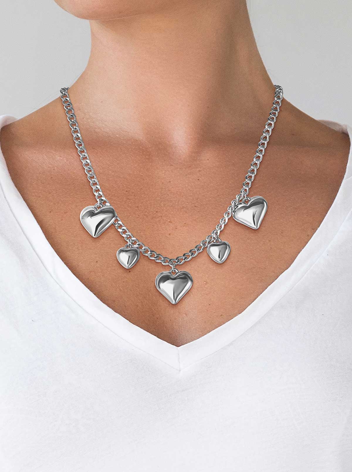 5 Heart Necklace - Image 2