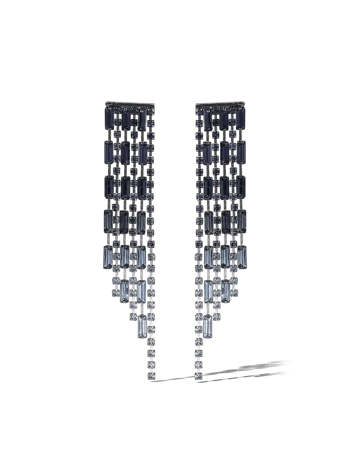 Cascading Crystal Earrings - Image 2