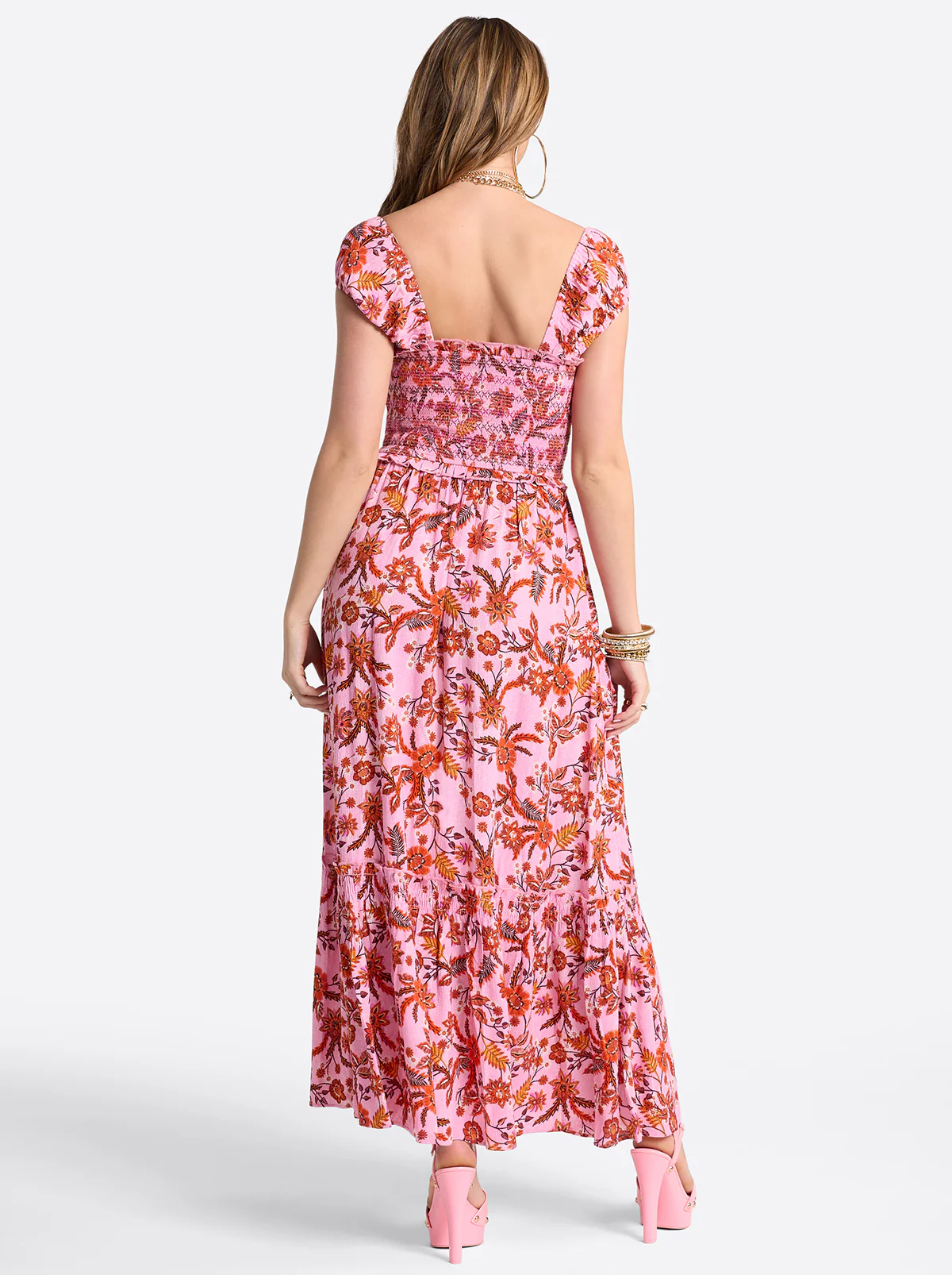 Clarice Maxi Dress in Rosebloom Wild Jacobeans - Image 5