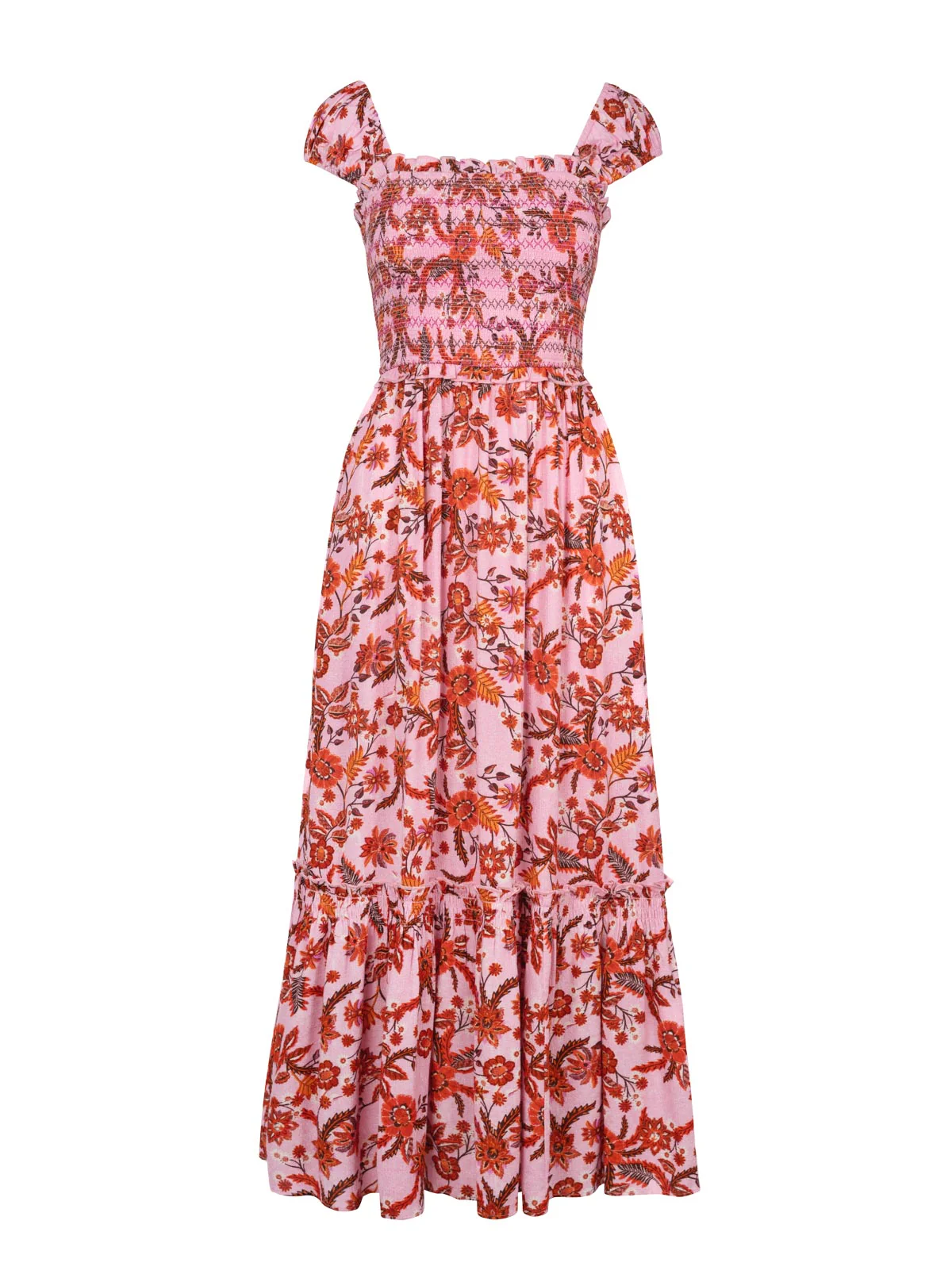 Clarice Maxi Dress in Rosebloom Wild Jacobeans - Image 6