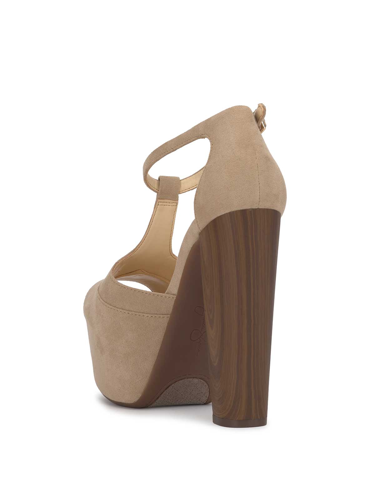 Dany T-Strap Platform Sandal in Almond - Image 3