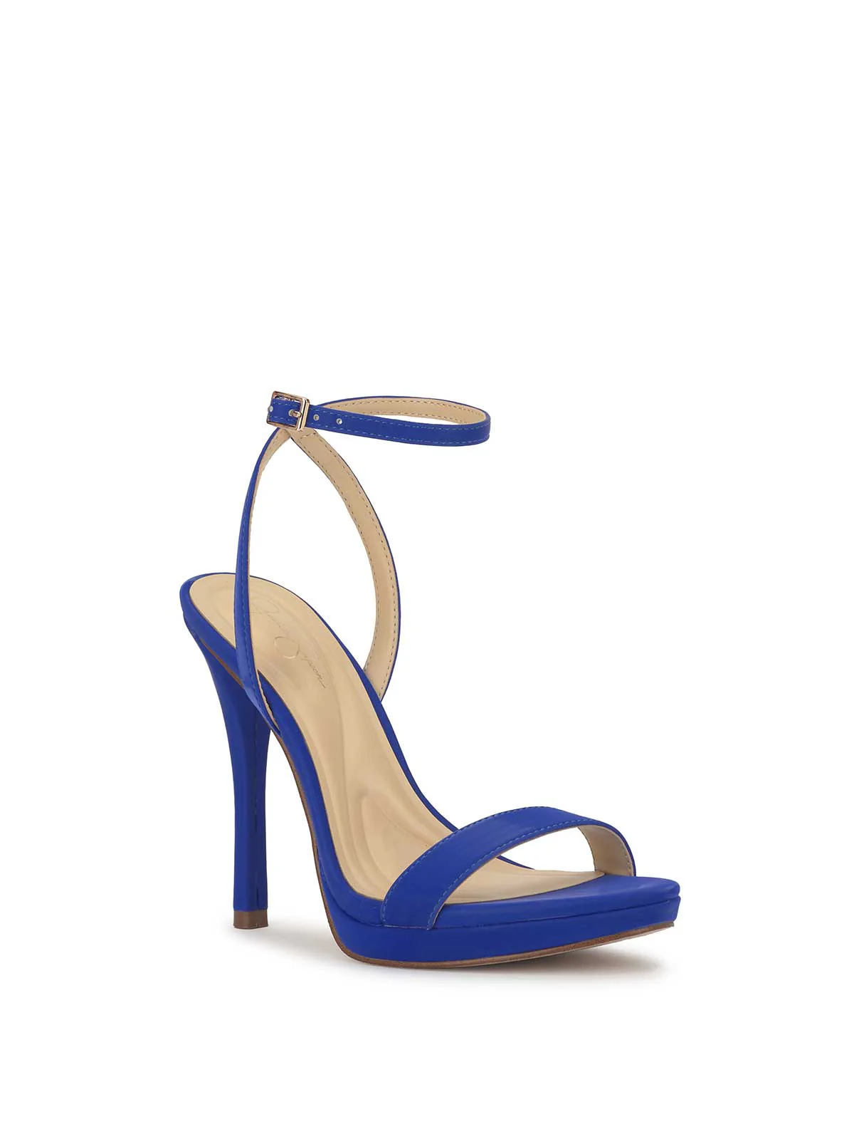Divra High Heel Sandal in Blue Royale - Image 4