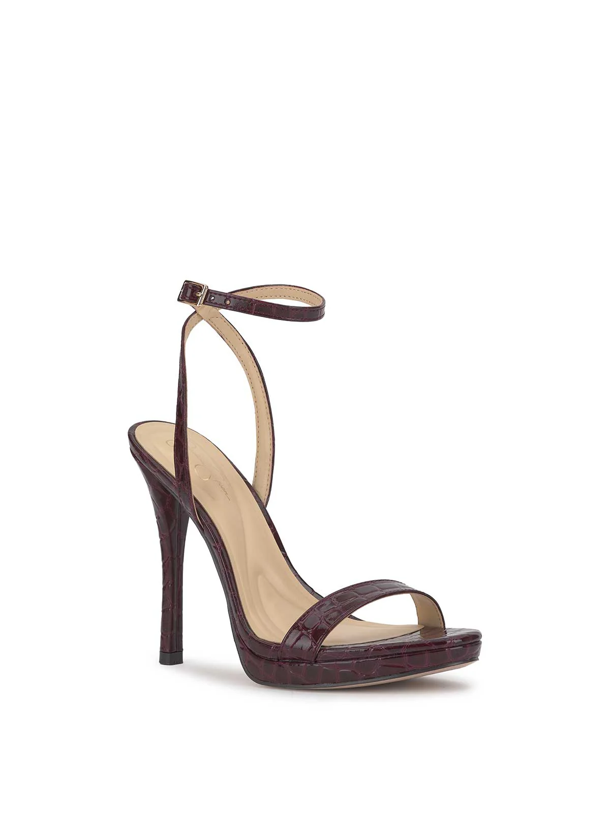 Divra High Heel Sandal in Cherry Mahogany - Image 4