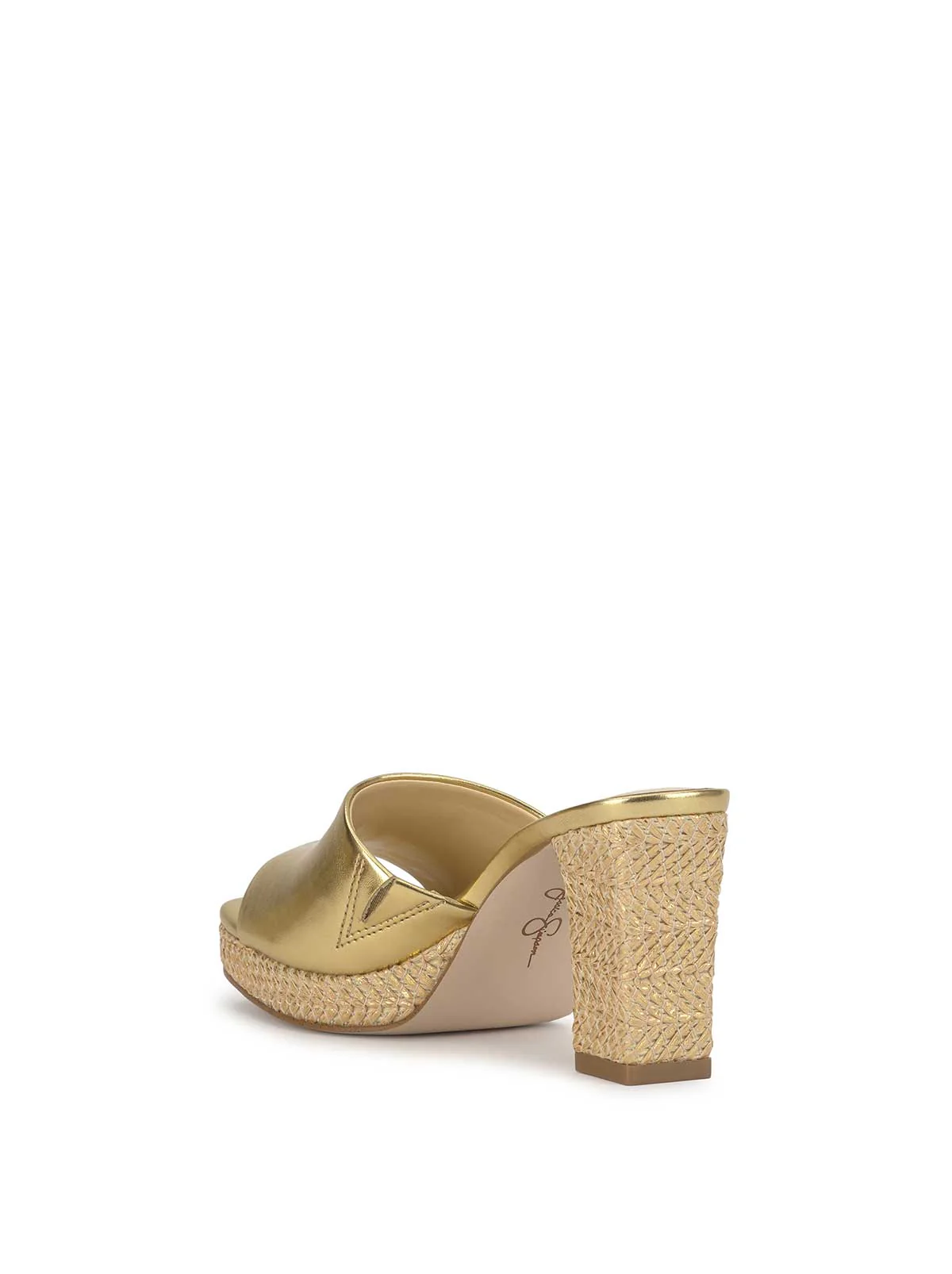 Elyzza High Heel Slide in Gold - Image 3