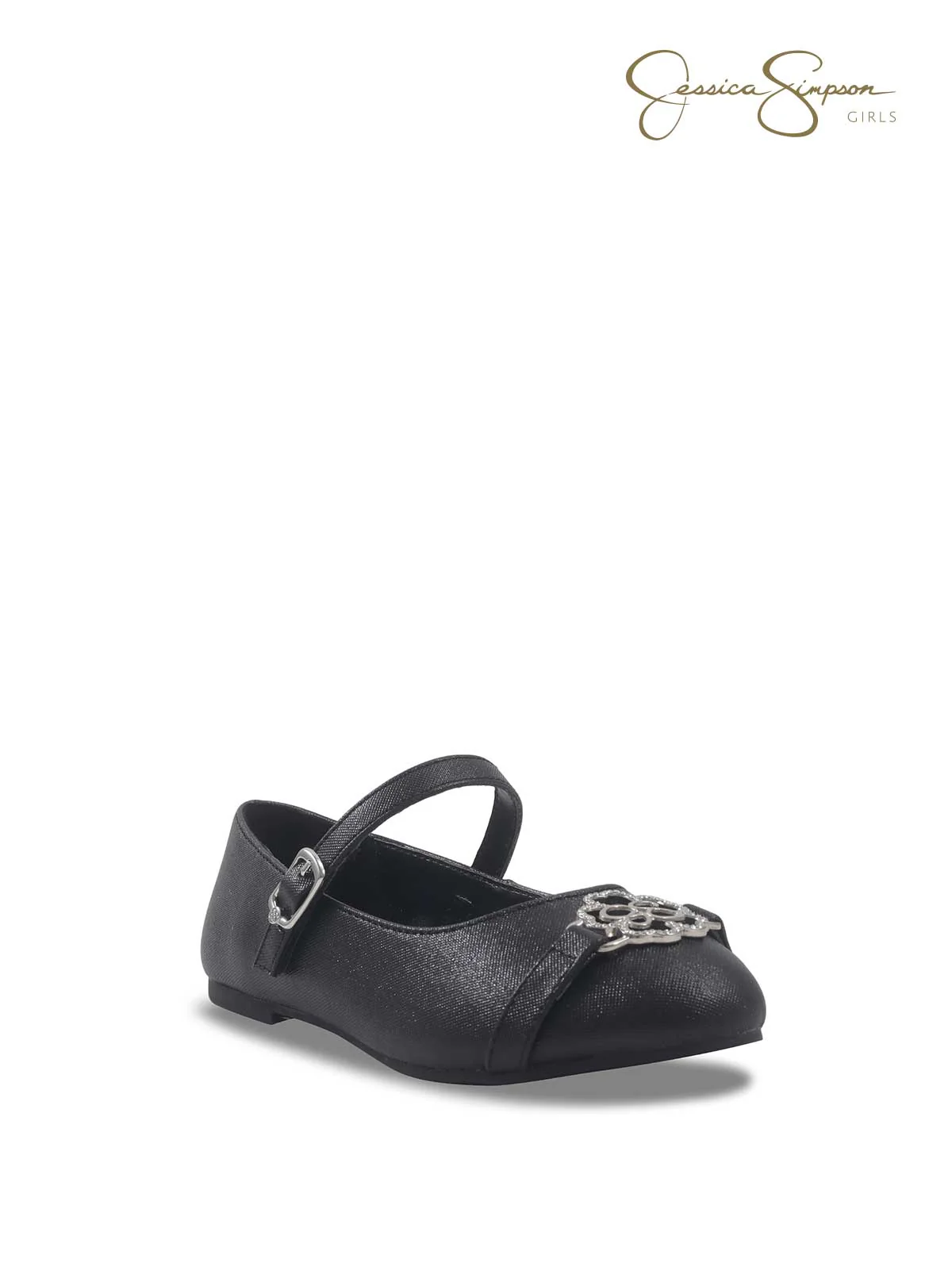 Girls Amy Ivie Flat in Black - Image 3