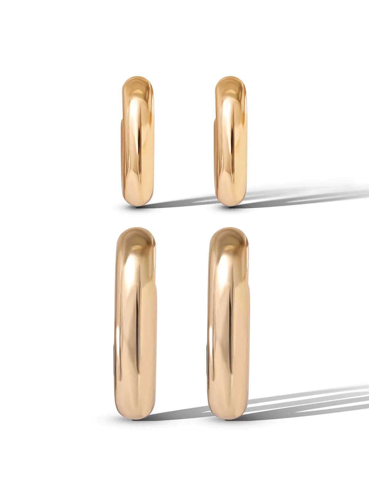 Gold 2 Hoop Earring Set - Image 2