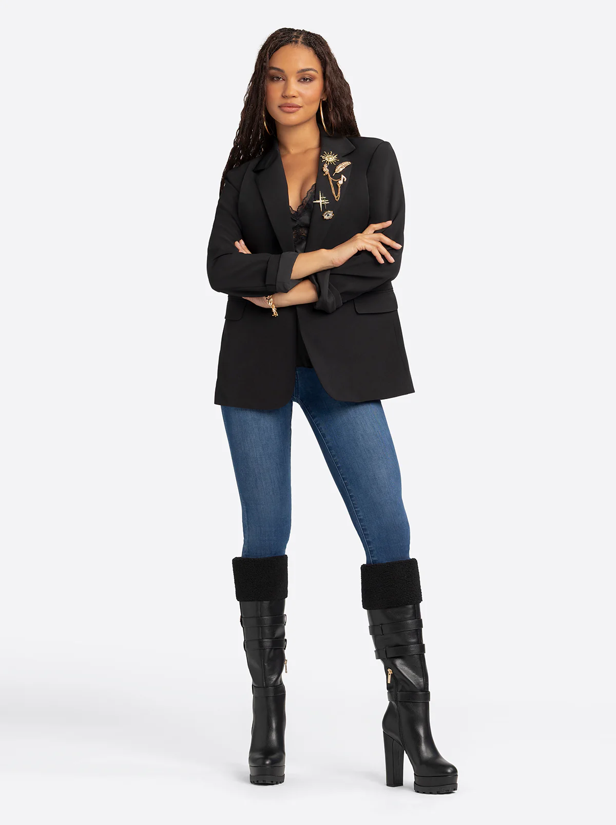 Jessica Simpson 2.0 Lenna Blazer in Black - Image 5