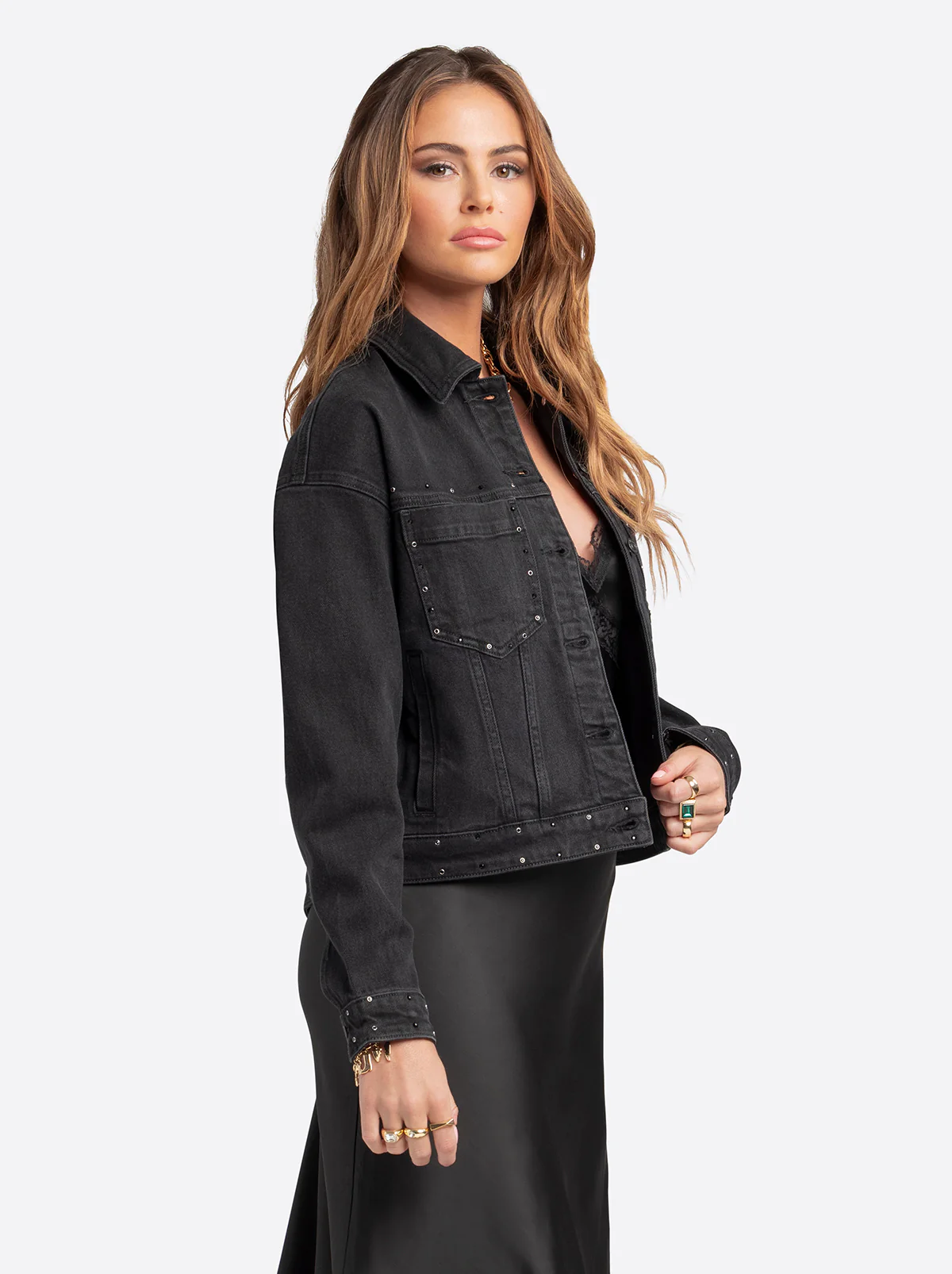 Jessica Simpson 2.0 Trucker Jacket in Luminous - Image 2