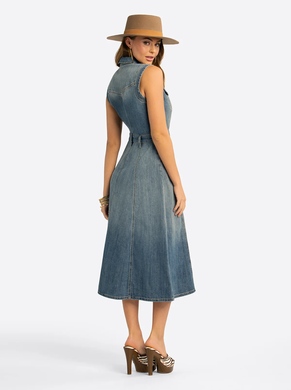 JS Jessica Simpson Denim Dress in Alderwood - Image 3