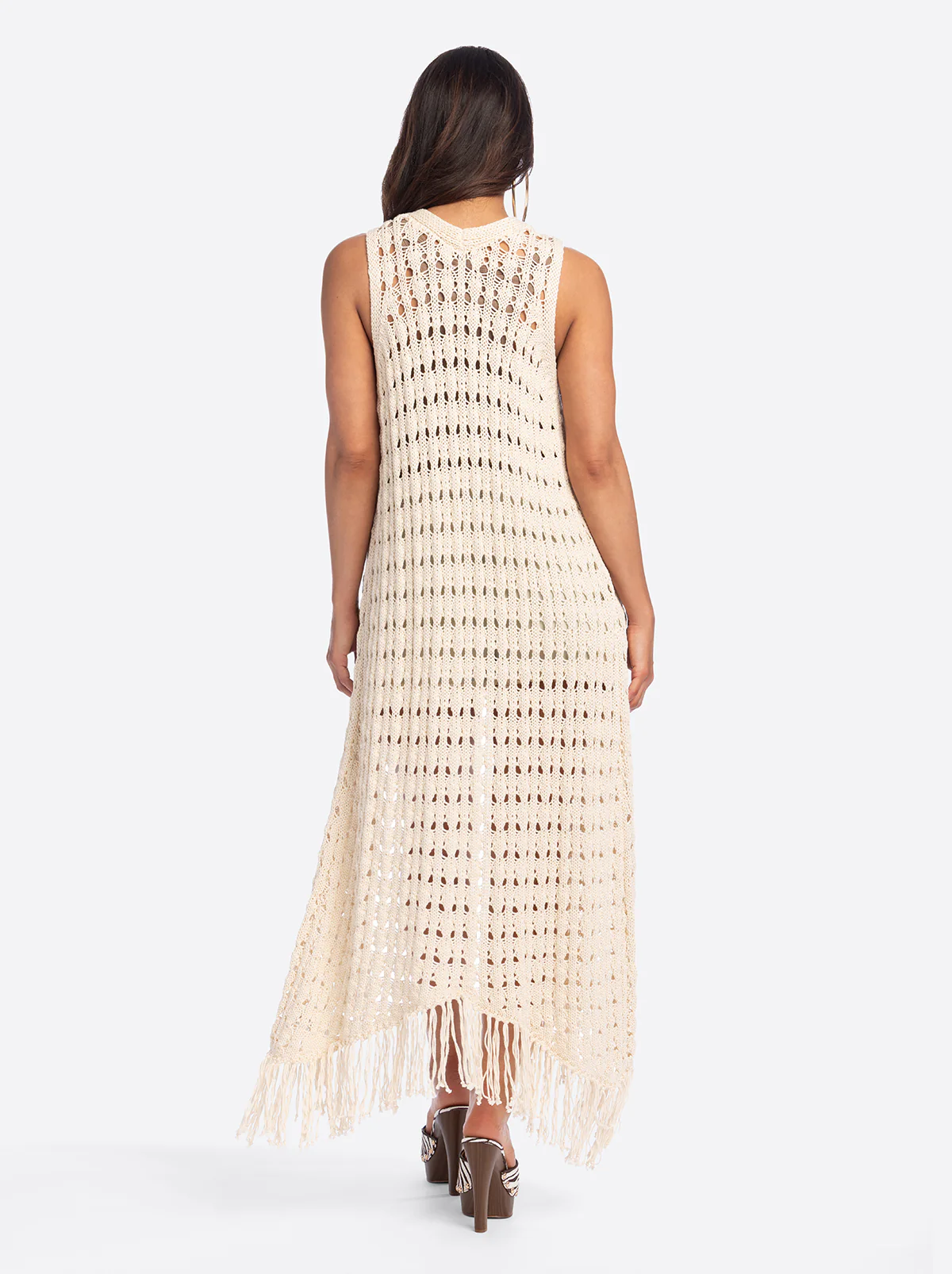 JS Jessica Simpson Marigold Crochet Duster in Whitecap Grey - Image 5