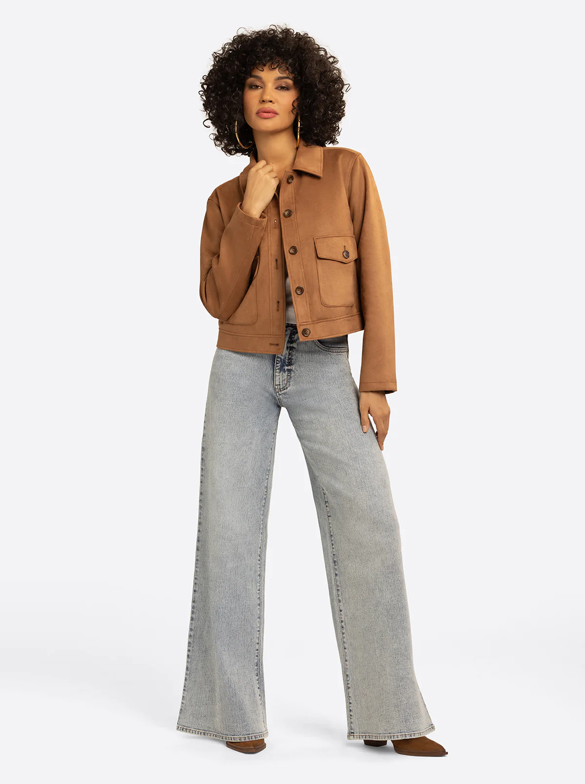 JS Jessica Simpson Memphis High Rise Wide Leg Jean in Crush - Image 4