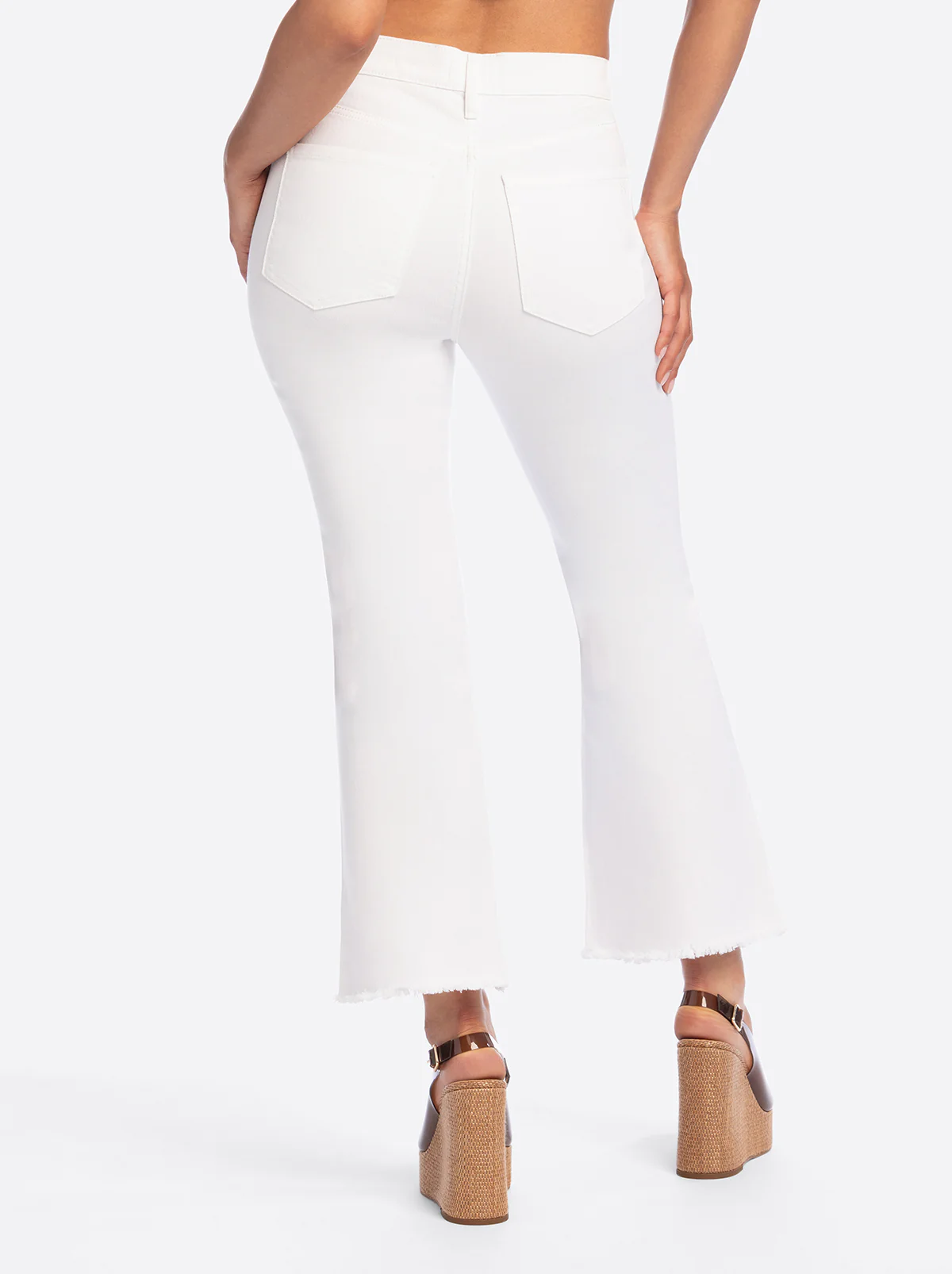 JS Jessica Simpson Plano Ankle Flare Jean in Bright White - Image 4