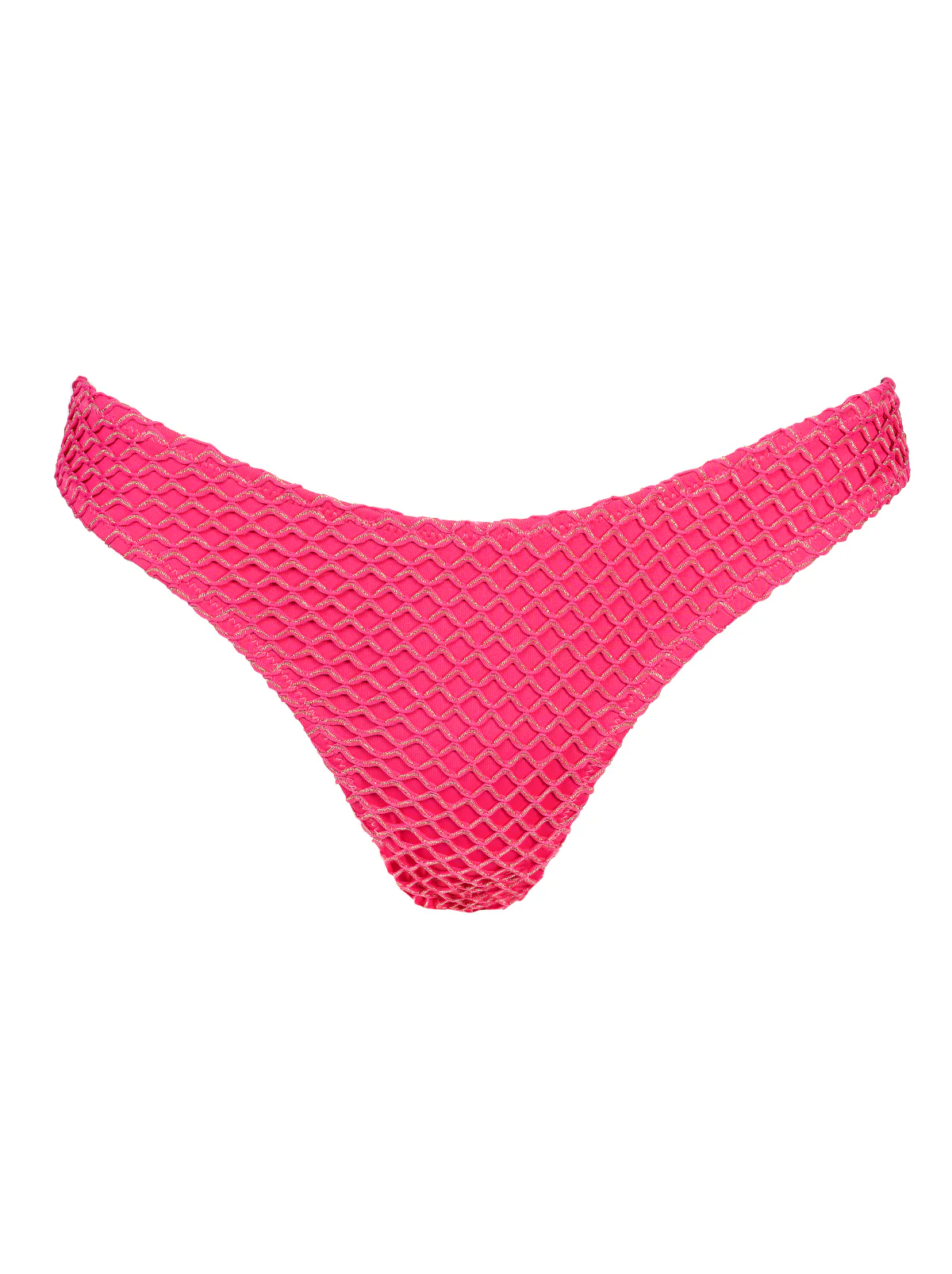 Lurex Crochet High Cut Cheeky Bottom in Berry - Image 5