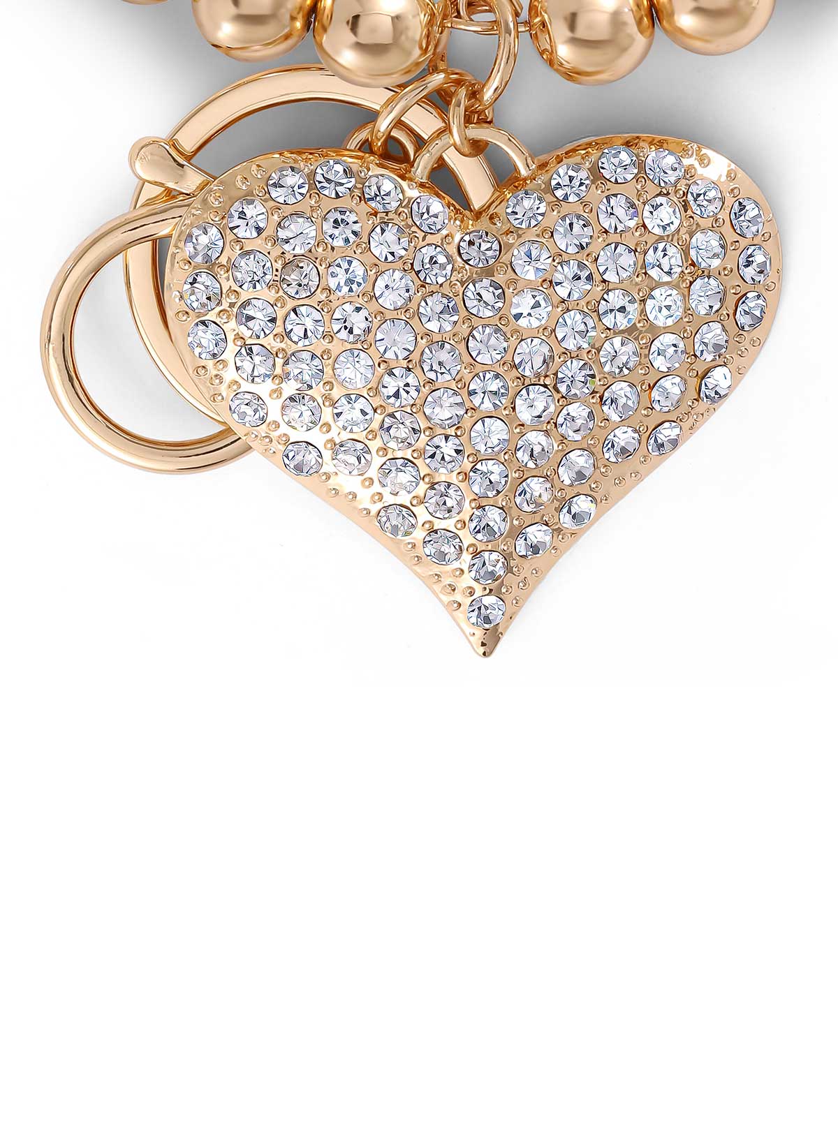 Pave Crystal Heart Keychain - Image 2
