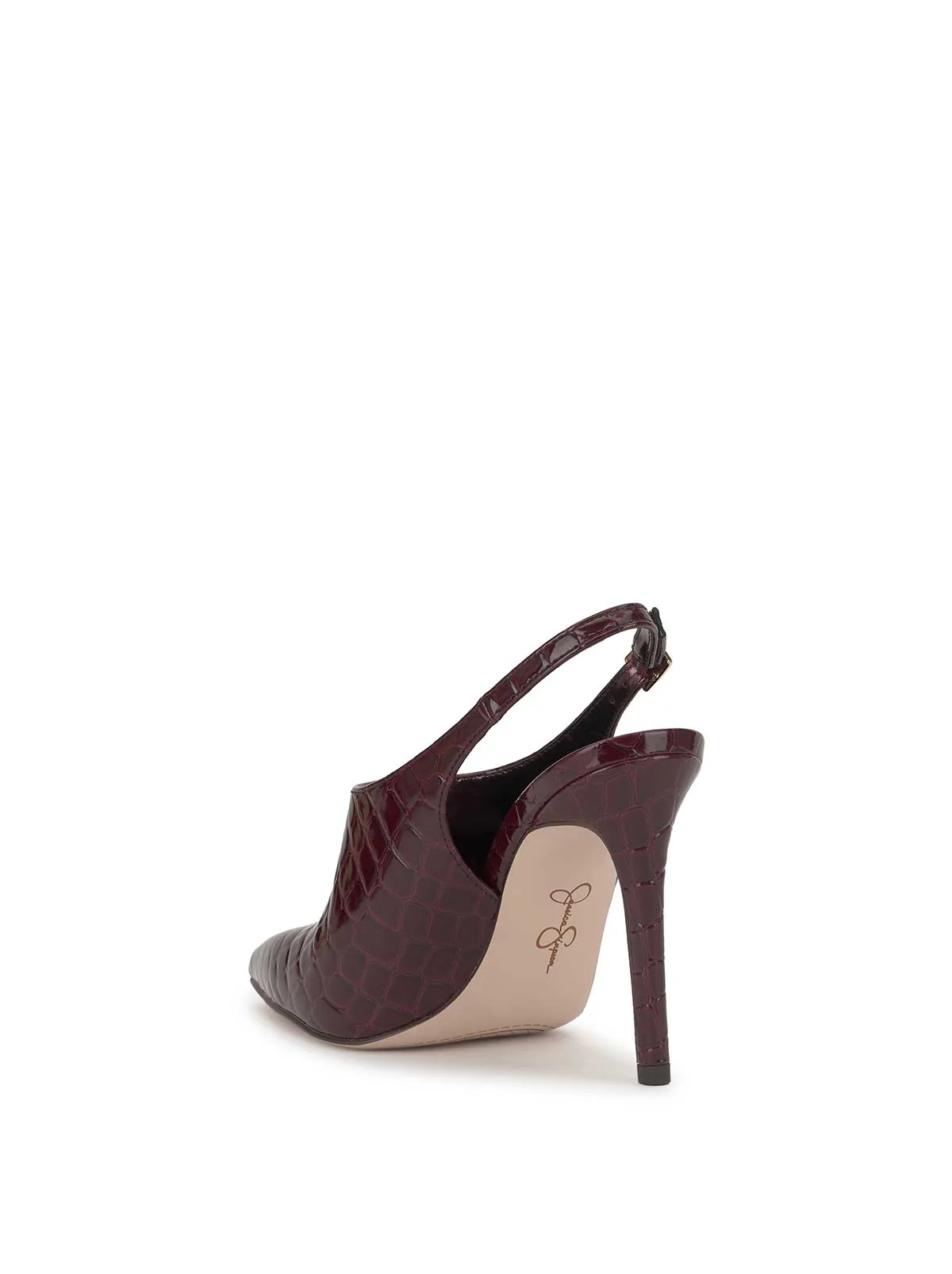 Pavie Pointed Toe Mule in Cherry Mahogany - Image 3