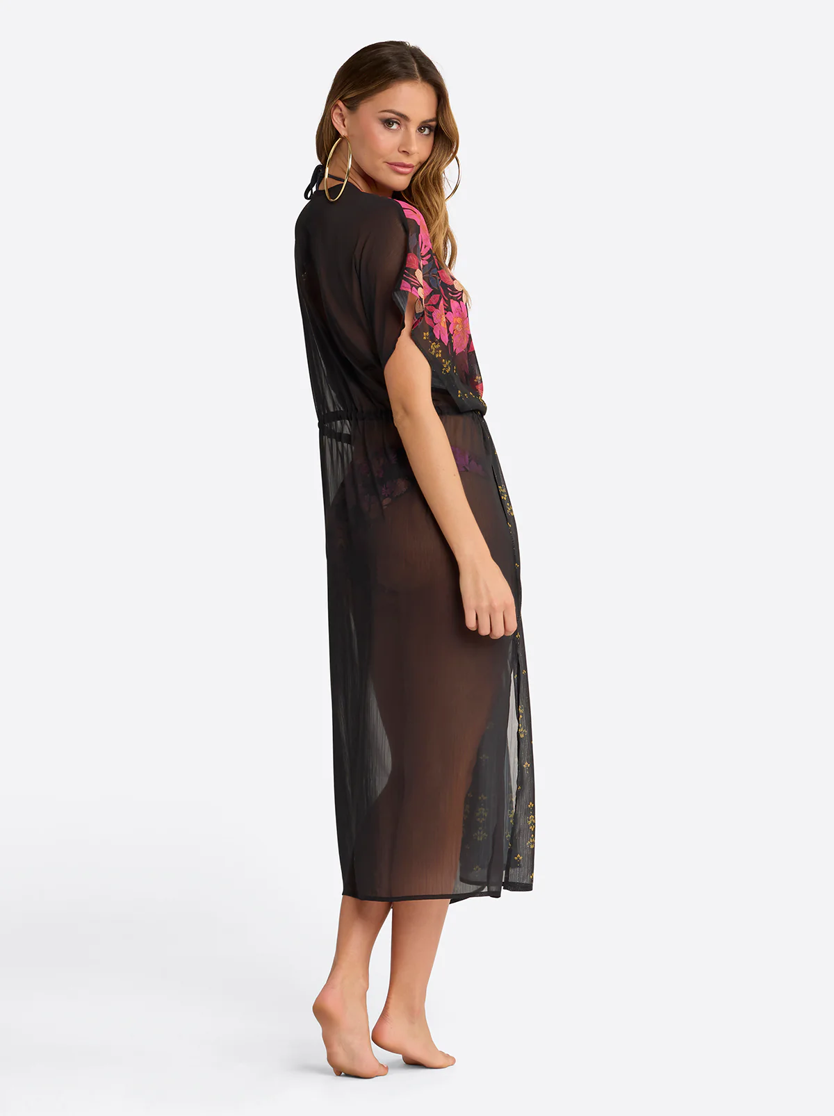 Long  Dress Cover Up in Swipe Right - Image 3
