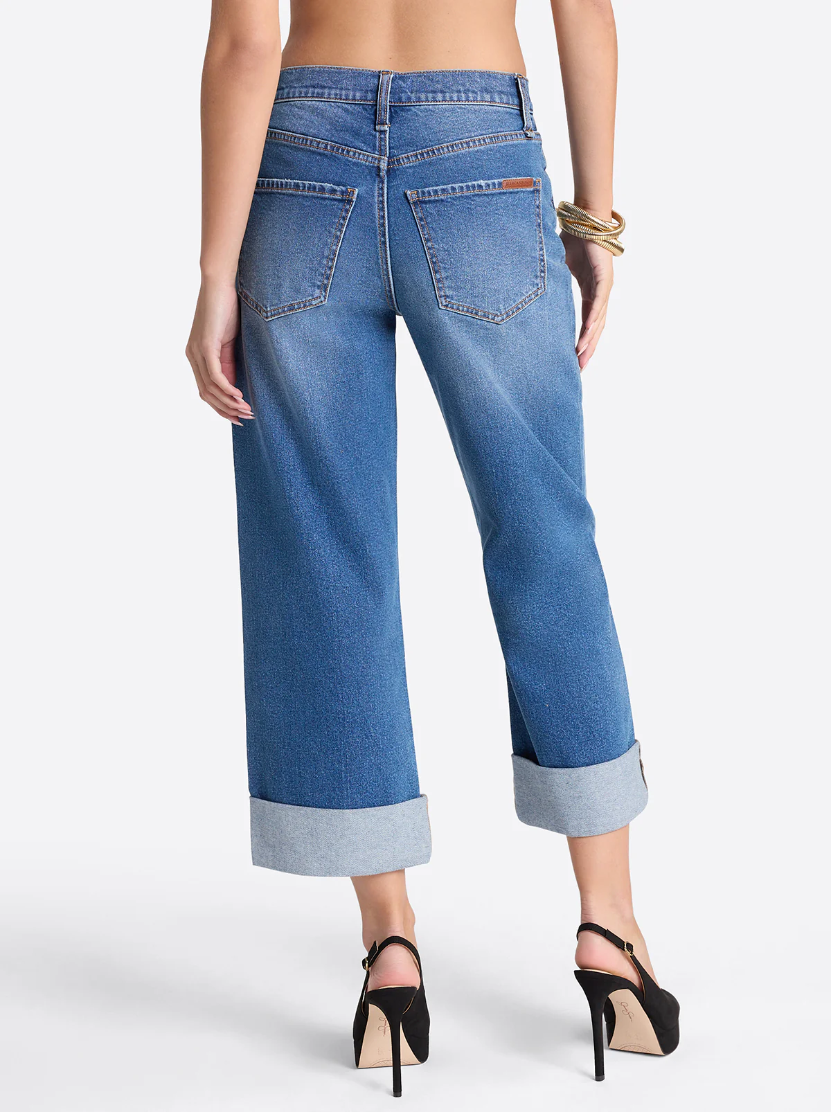 Valentine Wide Leg Boyfriend Jeans in High Road - Image 3