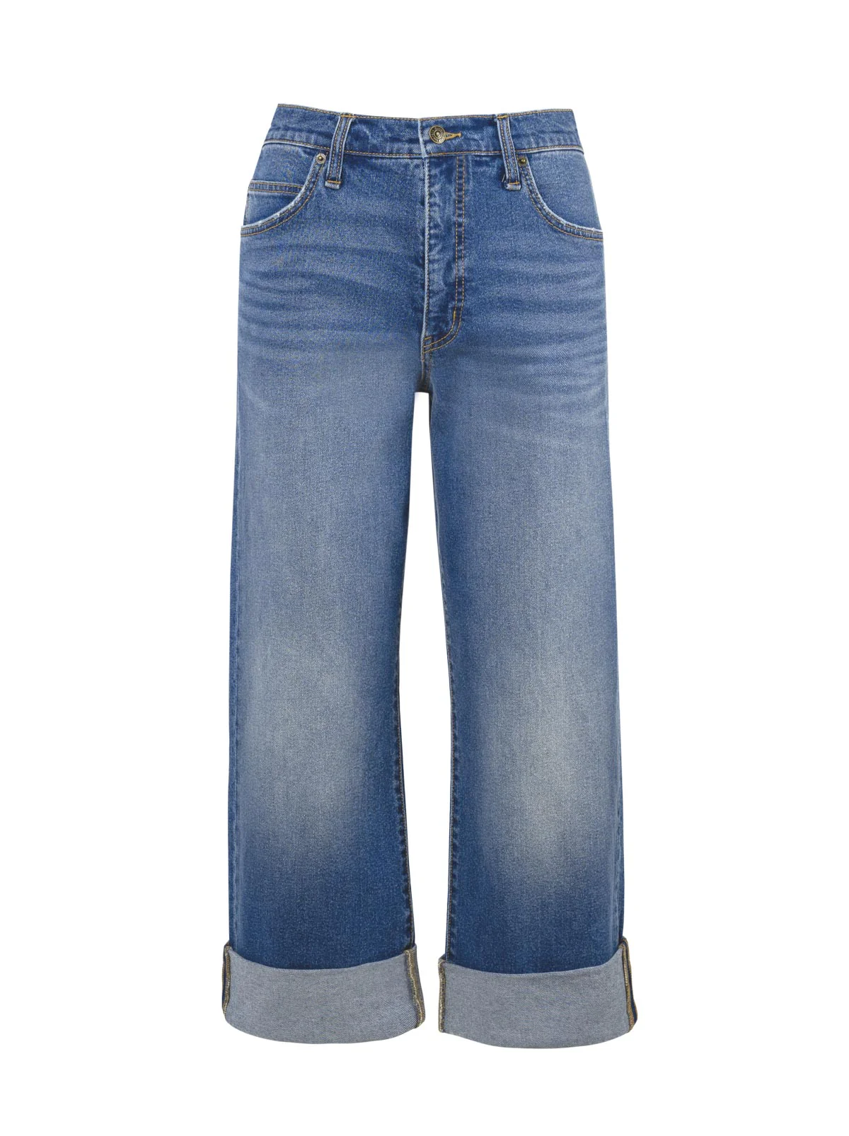 Valentine Wide Leg Boyfriend Jeans in High Road - Image 5