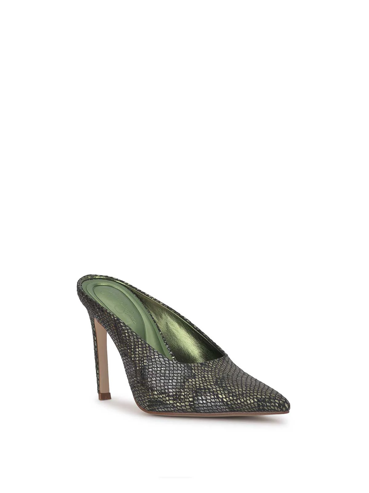 Wilix High Heel Mule in Sapphire Snake - Image 4