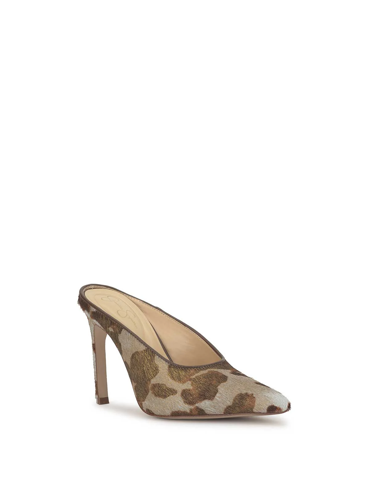 Wilix High Heel Mule in Miley Cow Print - Image 2